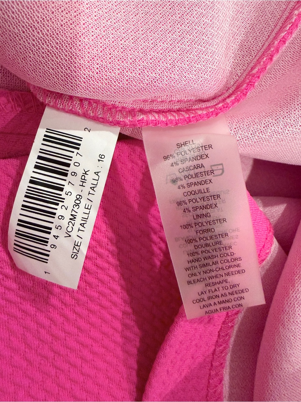 BNWT Vince Camuto Hot Pink Dress with White Trim - Picture 10 of 14